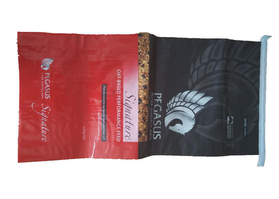 Multi Colored BOPP Laminated PP Woven Sack Bags For Sugar / Feed Single Folded
