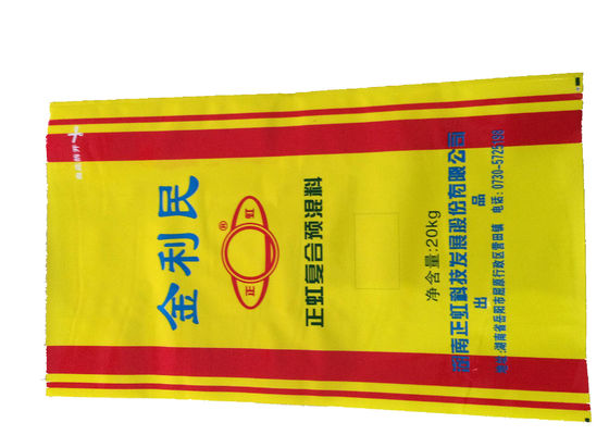 BOPP Laminated PP Woven Sacks For Flour Packaging Side Gusset Tear Resistant