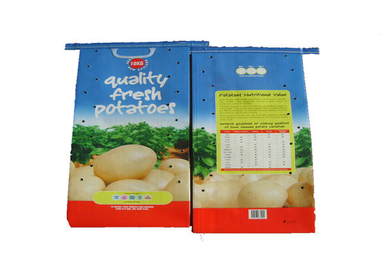Eco Friendly BOPP Laminated PP Woven Sack Bags With Top Hemming Custom Size