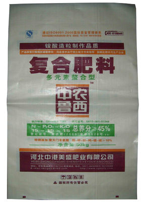 Multi - Functional BOPP Laminated PP Woven Bags , Woven Polypropylene Feed Bags