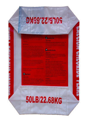 25kg Empty Polypropylene Plastic Woven Sack Anti Slip Surface For Cement / Fertilizer