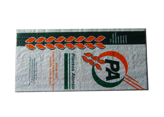 Rice / Fertilizer Packaging Pp Woven Laminated Bag , Bopp Packaging Bags Moisture Proof