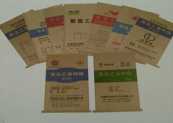Laminated Brown Kraft Multiwall Paper Bags For Grains / Wheat Packaging