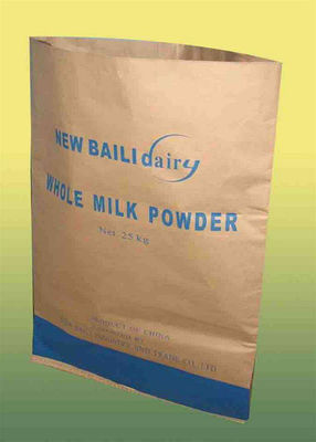 Durable Multiwall Paper Bags 25kg For Agricultural / Industrial Packaging