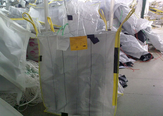4 Panel Baffle FIBC Jumbo Bags 1.5 Tons Bulk Sacks Custom Color For Loading