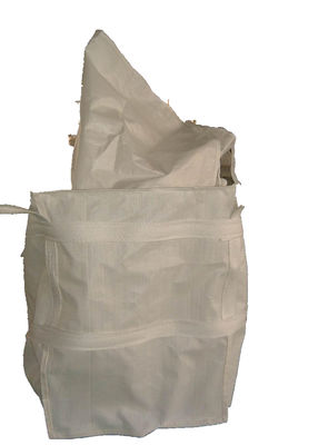 PP FIBC 2 Ton Jumbo Bags , Fibc Big Bag  With Four Loops 10'' High / Fully Belted