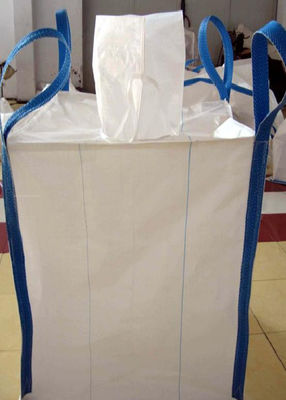 Heavy Duty Bulk Packaging FIBC Jumbo Bags Circular / Tubular Shape Plain Stitching