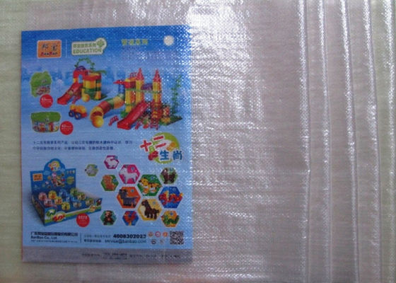 50kg Waterproof PP Woven Sack Bags / Woven Polypropylene Packaging Bags
