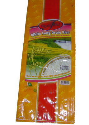 Custom Bopp Laminated PP Woven Rice Bag Double Stitched For Packaging