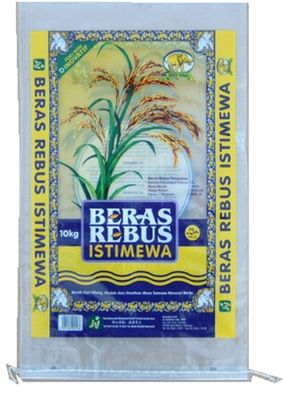 High Tensile Strength Pp Woven Laminated Bag , Plastic Packaging Bags For Rice