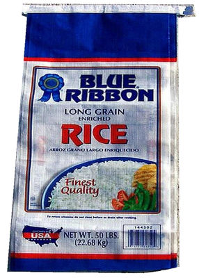 PP Woven Rice Packing Bags 20Kg With Square Bottom Moisture Resistant