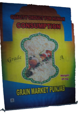 Water Resistant Rice Sack Bag , 20 Kg Bopp Lamination Rice Packing Bags