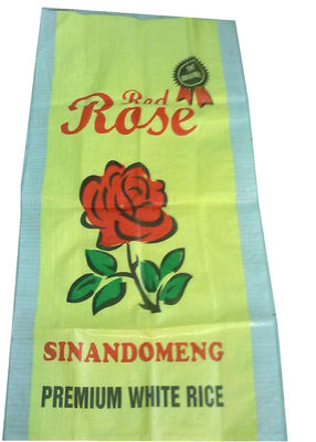 Bottom Gusset BOPP PP Woven Rice Bag Anti Slip Weaving Ultrasonic Sewing