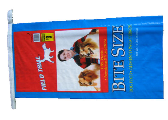 Anti Slip Surface Woven Polypropylene Feed Bags Printed Feed Sacks With Top Hemming