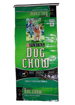 Anti Slip Surface Woven Polypropylene Feed Bags Printed Feed Sacks With Top Hemming