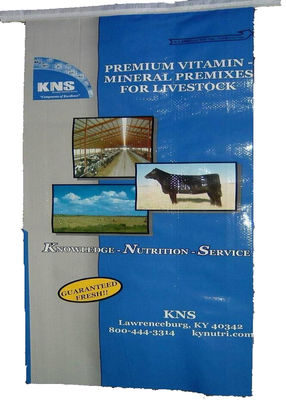 PP Woven Laminated Animal Feed Bags Double Stitched