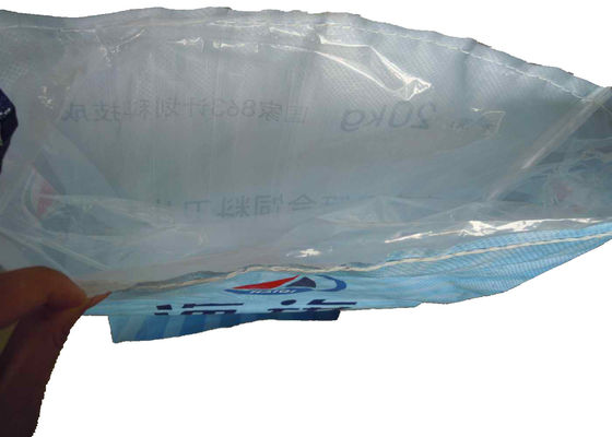 White Woven Polypropylene Feed Bags Dog Food Sack With Gravure Printing