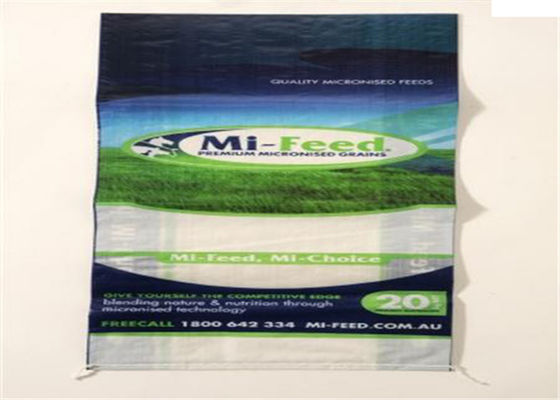 White Woven Polypropylene Feed Bags Dog Food Sack With Gravure Printing