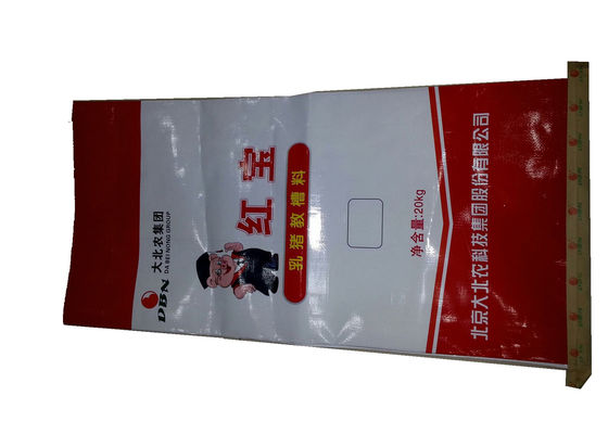 White Woven Polypropylene Feed Bags Dog Food Sack With Gravure Printing