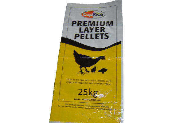 Side Gusset Woven Polypropylene Feed Bags Animal Feed Sack Gloss Laminated
