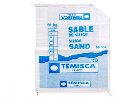 White / Brown Cement PP Valve Bag , Kraft Paper PP Woven Gusseted Poly Bags