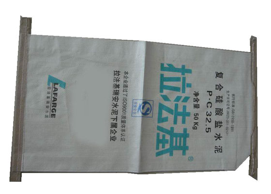 PP Laminated Block Bottom Plastic Valve Bags 25kg For Chemical / Feed Packing