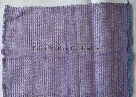 PE  / PP Woven Industrial Mesh Bags 50kg Orange Color For Onions / Eggplant
