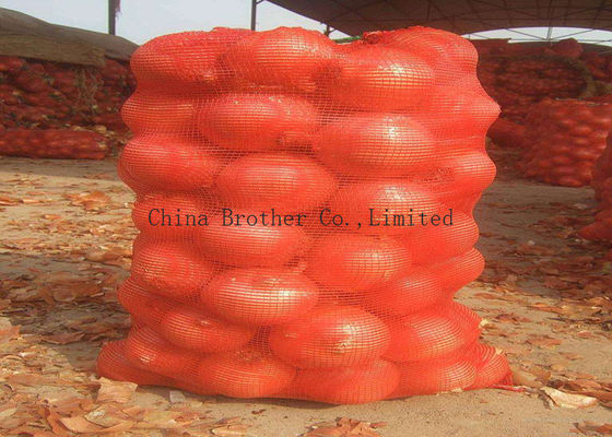 Plastic Polypropylene Woven Leno Mesh Bag For Orange