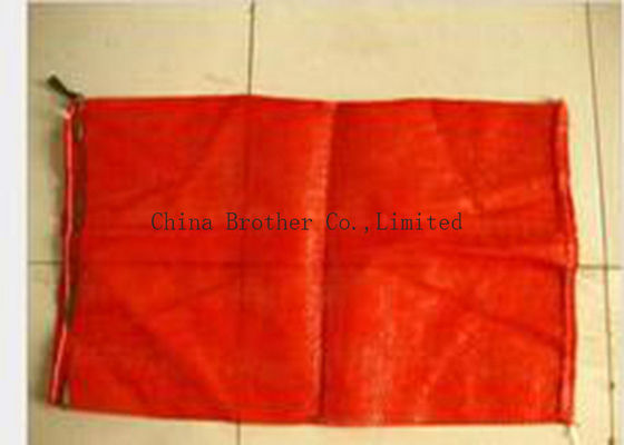 Waterproof Plastic Woven Mesh Bags , PE Polyethylene Red Mesh Produce Bags