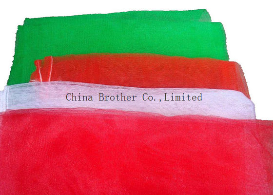 Orange Packing PE Raschel Mesh Bag , Mesh Fruit And Vegetable Bags Eco - Friendly