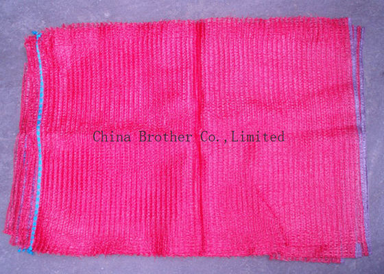 Waterproof Plastic Woven Mesh Bags , PE Polyethylene Red Mesh Produce Bags