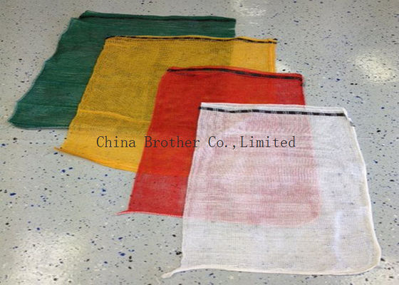 PP Woven Industrial Mesh Bags Recyclable Red / Orange Color 30kg 40kg