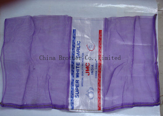 Custom PP Leno Mesh Bags , Eggplant Packing Mesh Food Bags Non - Toxic