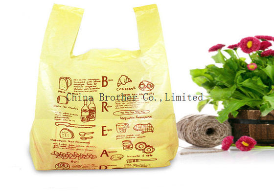 Waterproof Printed Plastic Shopping Bags , Die Cut Handles Grocery Shopping Bags
