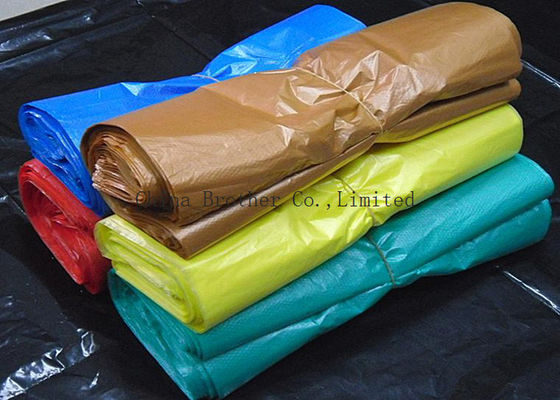 Recyclable Supermarket Custom Printed Plastic Shopping Bags With Handles Multi Color