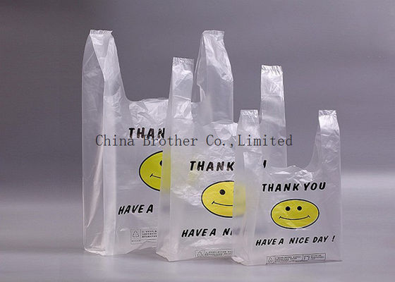 Grocery Store Custom Printed Plastic Shopping Bags Lightweight Multi Color