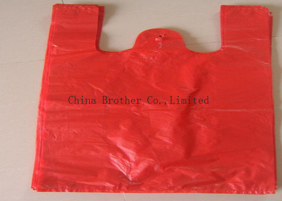 Colored Plastic Merchandise Bags For Grocery , Recycled Reusable Plastic Shopping Bags 40 Micro