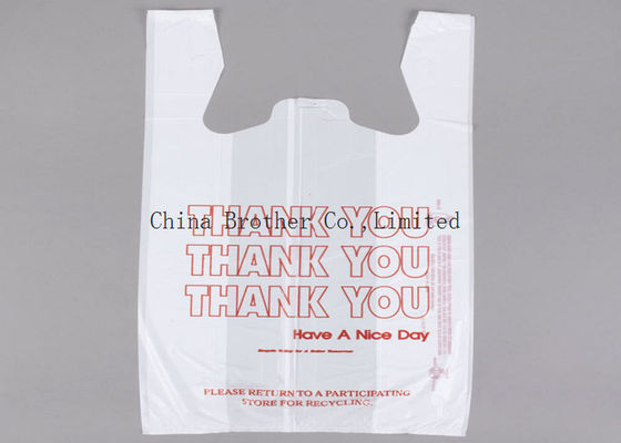 Heavy Duty Plastic Shopping Bags With Handles , Custom Plastic Grocery Bags