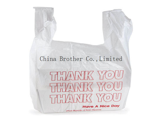 Heavy Duty Custom Printed Plastic Shopping Bags With Handles For Clothing / Garbage