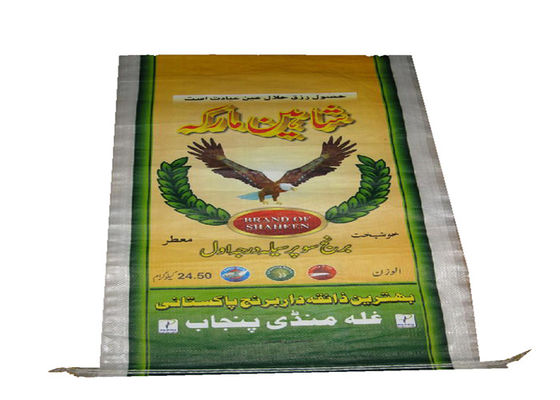 Moisture Proof Rice Sack Bag Bopp Laminated With Large Capacity Environmental Friendly