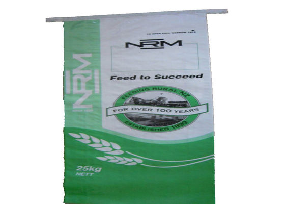 Double Folded PP Woven Polypropylene Feed Bags Gravure Printing Bopp Lamination