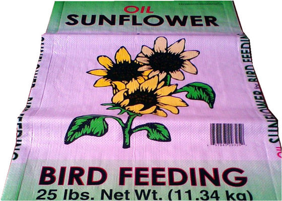 Double Folded PP Woven Polypropylene Feed Bags Gravure Printing Bopp Lamination