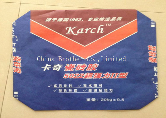 Brown Kraft Paper Valve Bags Load 25KGS , Cement Empty Bags Environmental Friendly