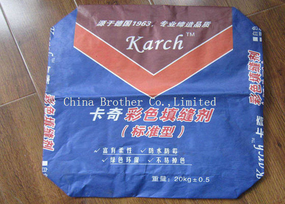 Kraft Paper Plastic Valve Bags Tile Adhesive Eco - Friendly 13.5" X 18" X 5"