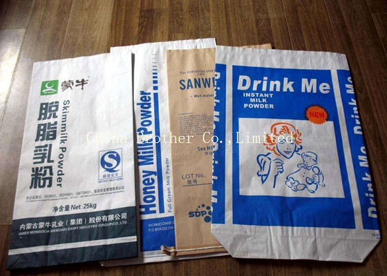 Kraft Paper Plastic Valve Bags Tile Adhesive Eco - Friendly 13.5" X 18" X 5"