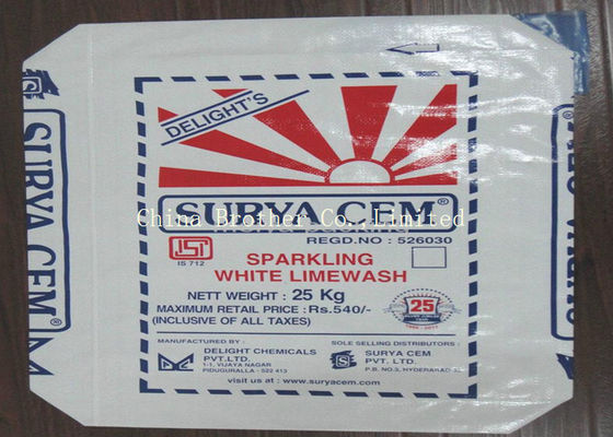Surface Anti Slide Plastic Valve Bags Water Resistant For Foodstuff / Fertilizer