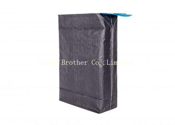Black Plastic Valve Pack Bags Printed Anti - Slip Black Color For Packing Carbon