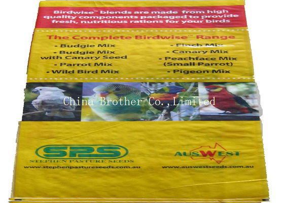 Packing Rice / Flour BOPP Laminated PP Woven Bags Temperature Resistant