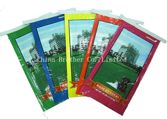 Packing Rice / Flour BOPP Laminated PP Woven Bags Temperature Resistant