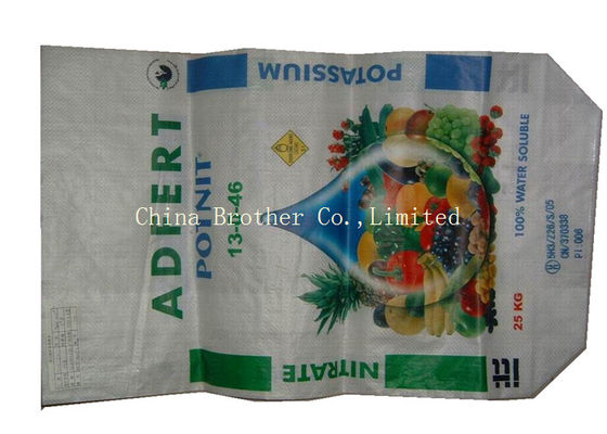 50kg PP Woven Livestock Feed Bags , Laminated Flour BOPP Printed Bags
